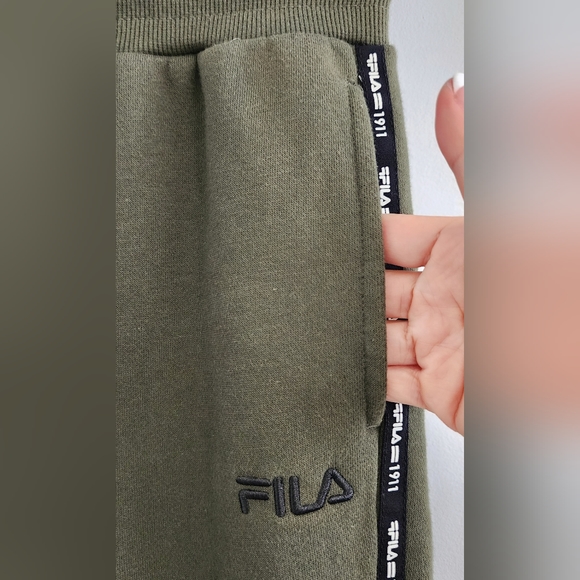 FILA Men Jogger Size XS Green Elastic Waist Pockets Cotton Lightweight - Picture 5 of 9